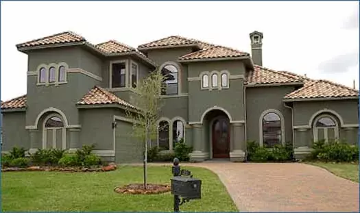 Mediterranean house plans 62-297 - front exterior, 4,158 sq ft, 3 bed, 3 bath house plans | Monster House Plans