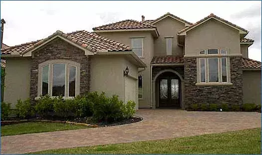 Mediterranean house plans 62-300 - front exterior, 4,175 sq ft, 3 bed, 3 bath house plans | Monster House Plans