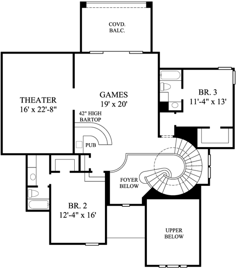 Upper/Second Floor Plan:62-300