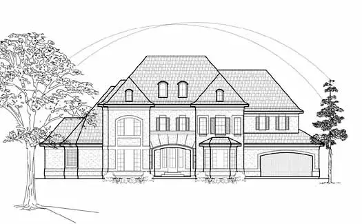 Mediterranean house plans 62-310 - front exterior, 4,243 sq ft, 4 bed, 3 bath house plans | Monster House Plans