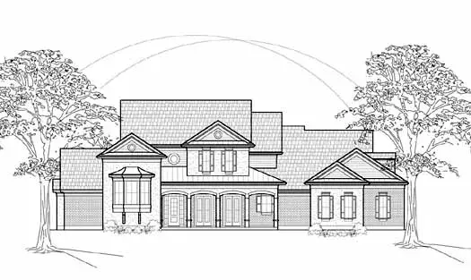 Country house plans 62-319 - front exterior, 4,323 sq ft, 4 bed, 4 bath house plans | Monster House Plans