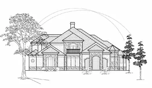 Mediterranean house plans 62-320 - front exterior, 4,326 sq ft, 3 bed, 3 bath house plans | Monster House Plans