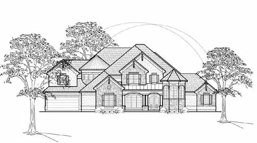 Traditional house plans 62-321 - front exterior, 4,328 sq ft, 4 bed, 4 bath house plans | Monster House Plans