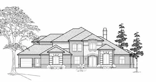 Traditional house plans 62-326 - front exterior, 4,354 sq ft, 4 bed, 4 bath house plans | Monster House Plans