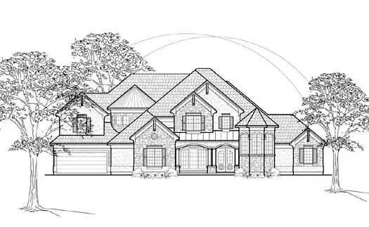 Traditional house plans 62-345 - front exterior, 4,486 sq ft, 4 bed, 4 bath house plans | Monster House Plans
