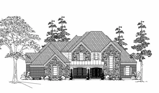 Farmhouse house plans 62-349 - front exterior, 4,502 sq ft, 4 bed, 3 bath house plans | Monster House Plans