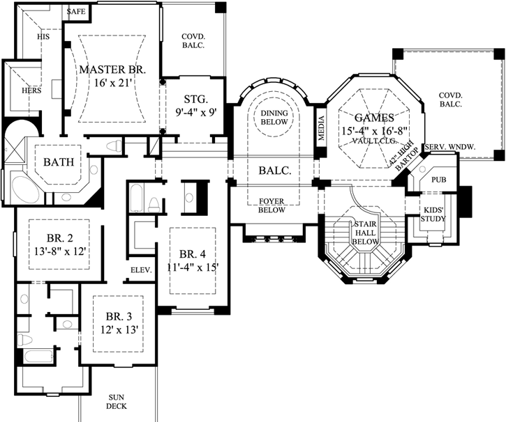 Upper/Second Floor Plan:62-350
