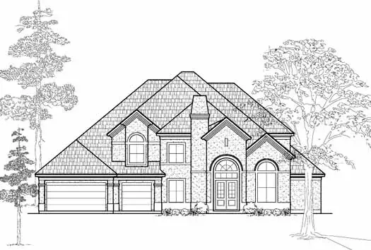 Traditional house plans 62-356 - front exterior, 4,518 sq ft, 5 bed, 4 bath house plans | Monster House Plans