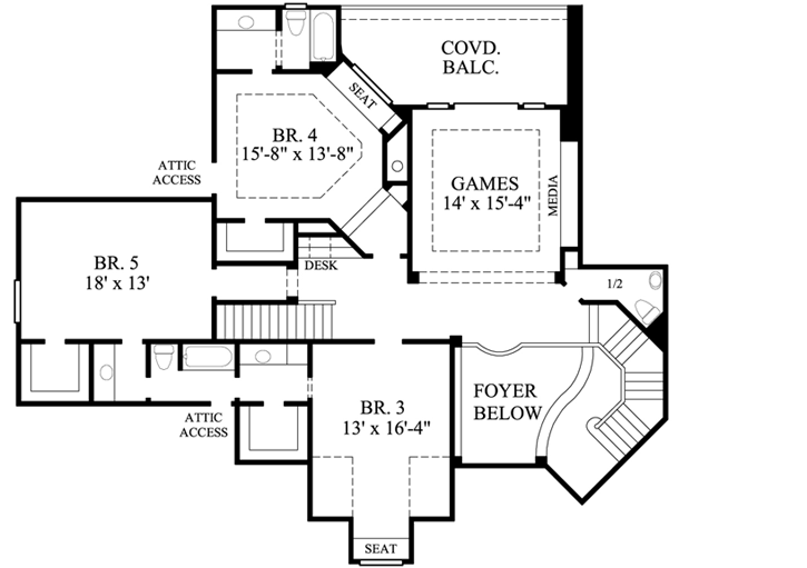 Upper/Second Floor Plan:62-370