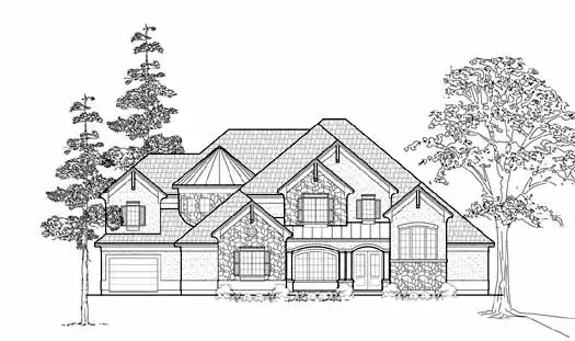 Traditional house plans 62-372 - front exterior, 4,602 sq ft, 4 bed, 3 bath house plans | Monster House Plans