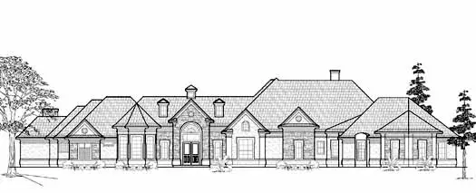 Traditional house plans 62-377 - front exterior, 4,657 sq ft, 3 bed, 3 bath house plans | Monster House Plans