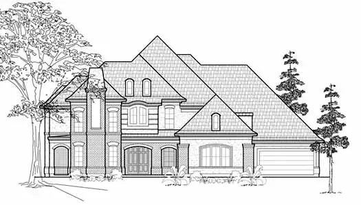 Traditional house plans 62-380 - front exterior, 4,672 sq ft, 5 bed, 4 bath house plans | Monster House Plans