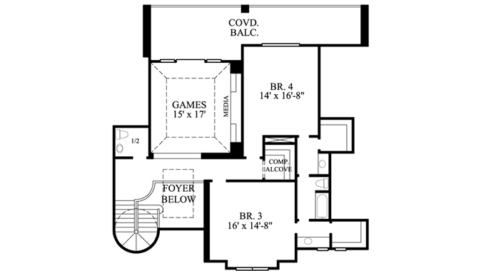 Upper/Second Floor Plan:62-381