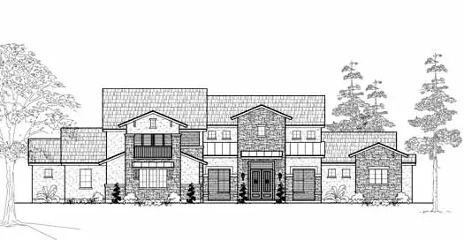 European house plans 62-401 - front exterior, 4,882 sq ft, 5 bed, 4 bath house plans | Monster House Plans