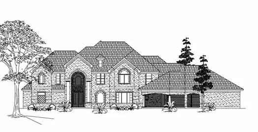 Traditional house plans 62-402 - front exterior, 4,894 sq ft, 4 bed, 4 bath house plans | Monster House Plans