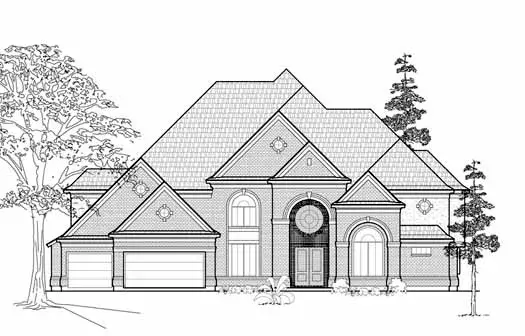 Traditional house plans 62-418 - front exterior, 5,056 sq ft, 5 bed, 4 bath house plans | Monster House Plans