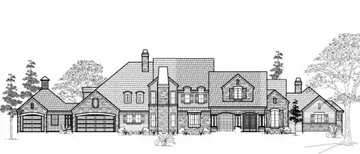 Farmhouse house plans 62-426 - front exterior, 5,204 sq ft, 5 bed, 4 bath house plans | Monster House Plans