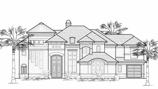 Mediterranean house plans 62-442 - front exterior, 5,403 sq ft, 5 bed, 5 bath house plans | Monster House Plans
