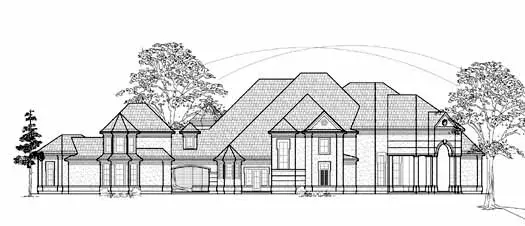Mediterranean house plans 62-459 - front exterior, 5,976 sq ft, 4 bed, 3 bath house plans | Monster House Plans