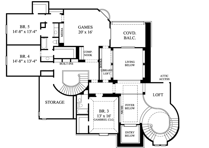 Upper/Second Floor Plan:62-464