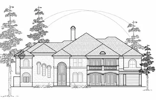Mediterranean house plans 62-466 - front exterior, 6,292 sq ft, 6 bed, 6 bath house plans | Monster House Plans