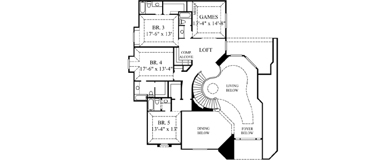 Upper/Second Floor Plan:62-477