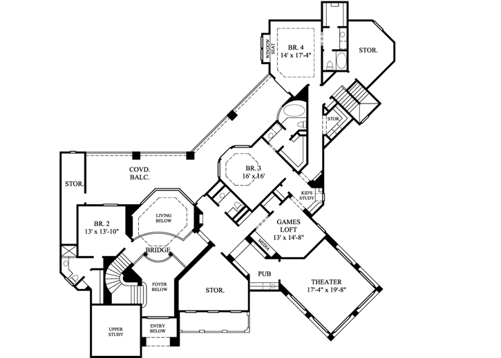 Upper/Second Floor Plan:62-488