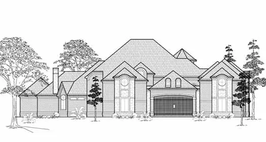 Traditional house plans 62-494 - front exterior, 8,636 sq ft, 4 bed, 4 bath house plans | Monster House Plans