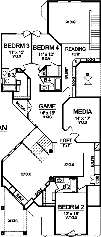 Upper/Second Floor Plan:63-103