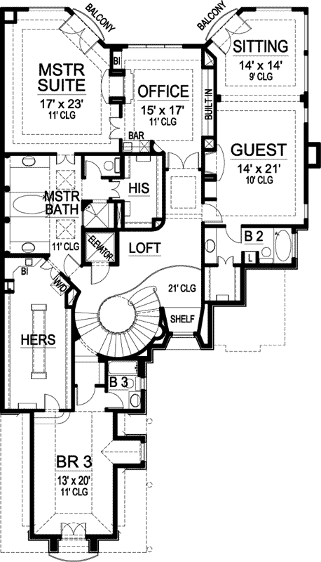 Upper/Second Floor Plan:63-106