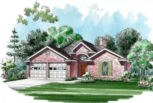 Traditional house plans 63-151 - front exterior, 1,585 sq ft, 3 bed, 2 bath house plans | Monster House Plans