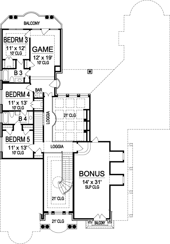 Upper/Second Floor Plan:63-159