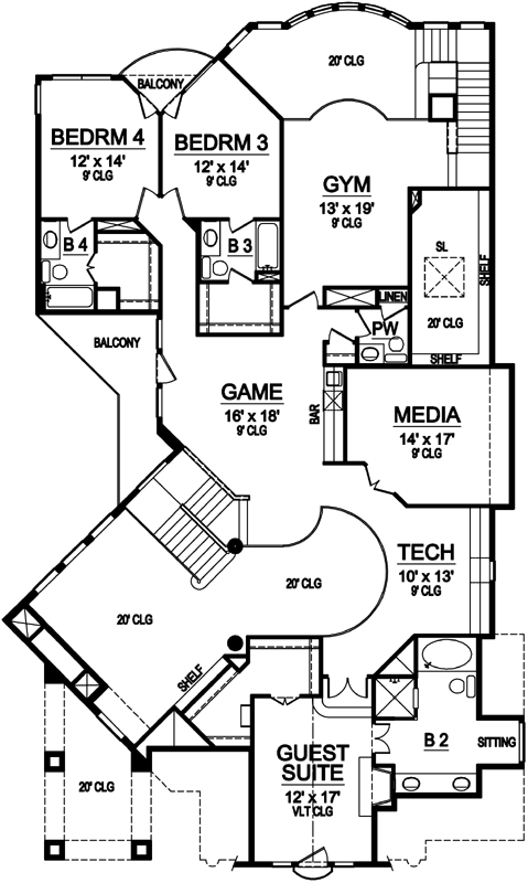 Upper/Second Floor Plan:63-188