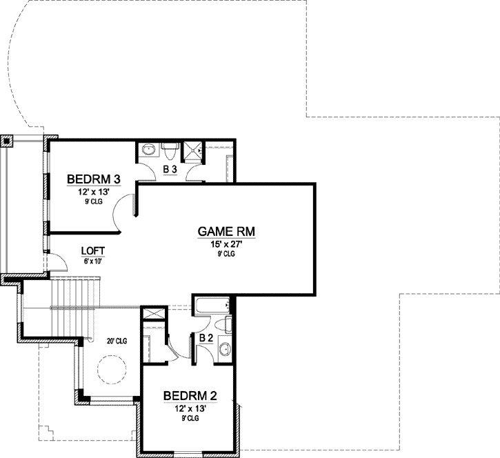 Upper/Second Floor Plan:63-205