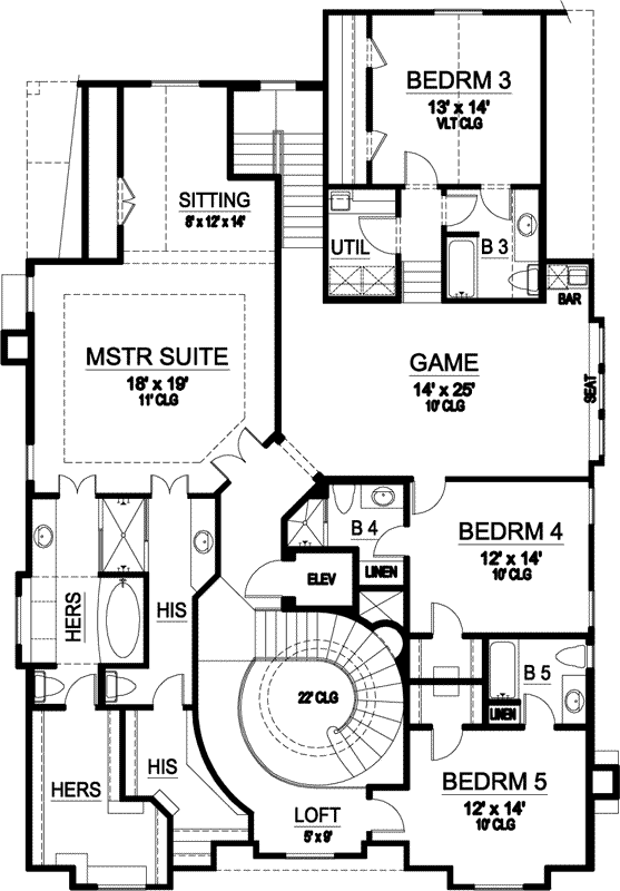 Upper/Second Floor Plan:63-209