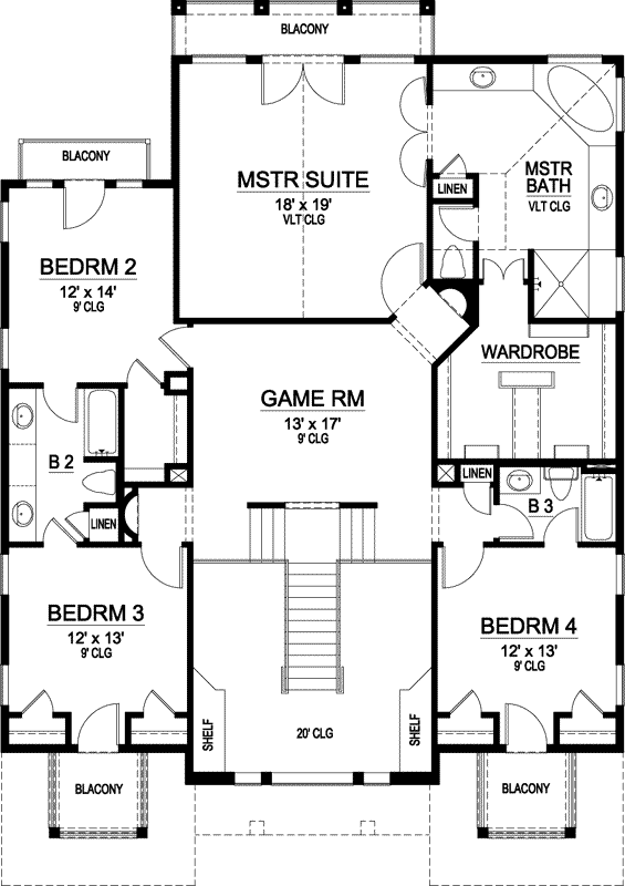 Upper/Second Floor Plan:63-214