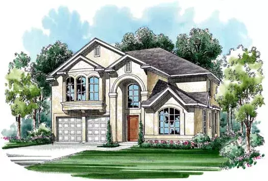 Mediterranean house plans 63-226 - front exterior, 2,408 sq ft, 4 bed, 2 bath house plans | Monster House Plans