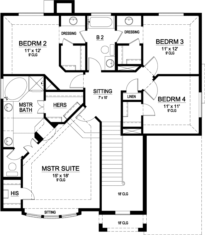 Upper/Second Floor Plan:63-226
