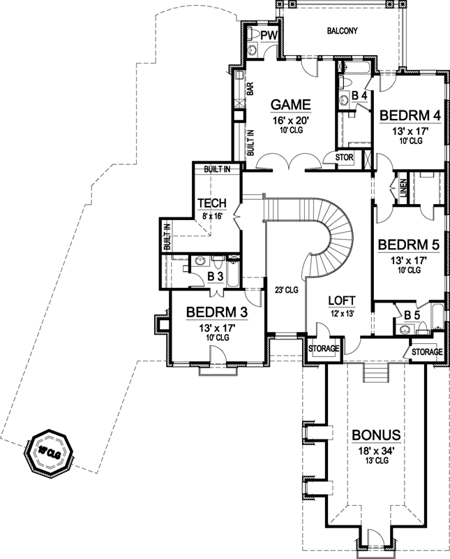 Upper/Second Floor Plan:63-234