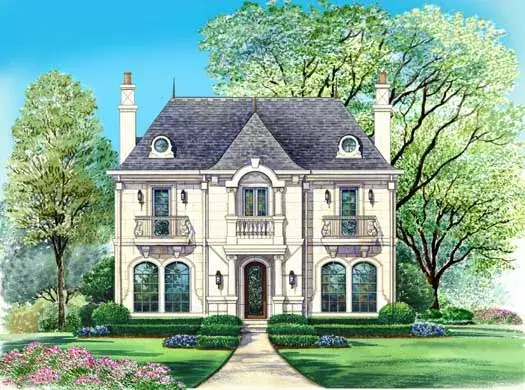 Mediterranean house plans 63-238 - front exterior, 5,764 sq ft, 4 bed, 4 bath house plans | Monster House Plans
