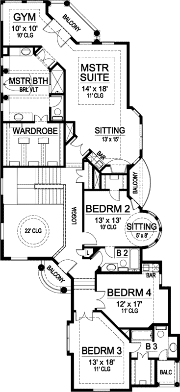 Upper/Second Floor Plan:63-244