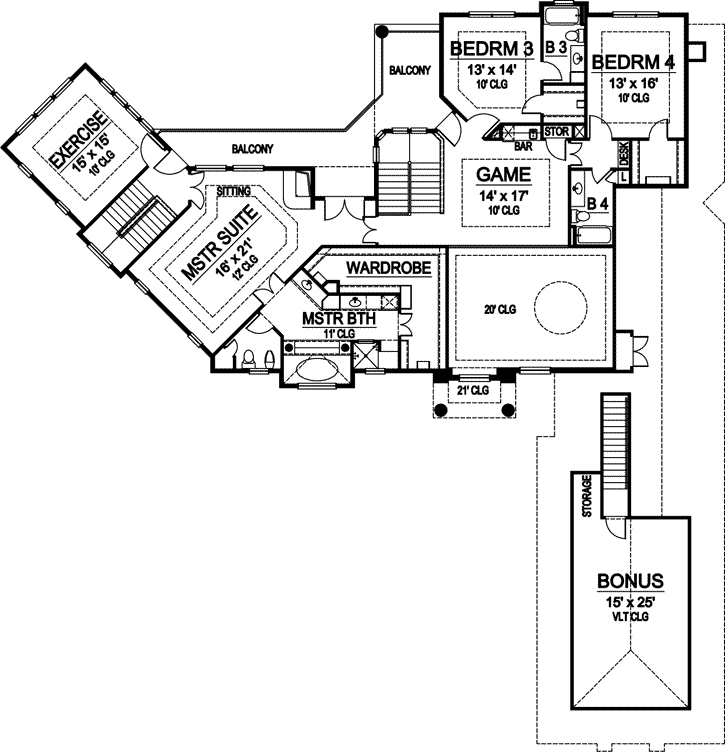 Upper/Second Floor Plan:63-249