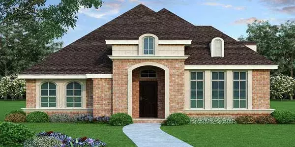 Traditional house plans 63-258 - front exterior, 3,047 sq ft, 3 bed, 3 bath house plans | Monster House Plans