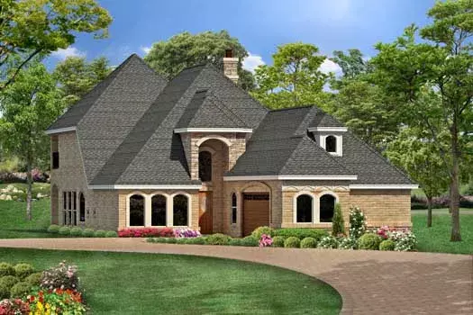 Traditional house plans 63-273 - front exterior, 3,234 sq ft, 3 bed, 3 bath house plans | Monster House Plans