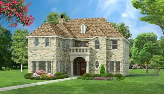 European house plans 63-280 - front exterior, 3,254 sq ft, 4 bed, 5 bath house plans | Monster House Plans