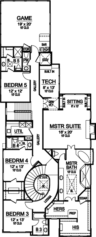 Upper/Second Floor Plan:63-290