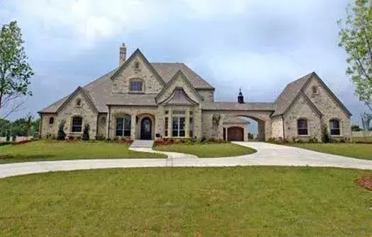 European house plans 63-305 - front exterior, 5,765 sq ft, 5 bed, 5 bath house plans | Monster House Plans