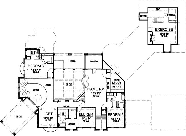 Upper/Second Floor Plan:63-322