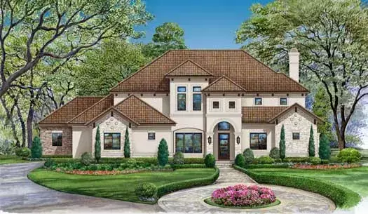 Traditional house plans 63-342 - front exterior, 3,560 sq ft, 4 bed, 3 bath house plans | Monster House Plans