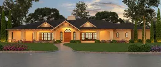 Traditional house plans 63-348 - front exterior, 5,599 sq ft, 3 bed, 3 bath house plans | Monster House Plans
